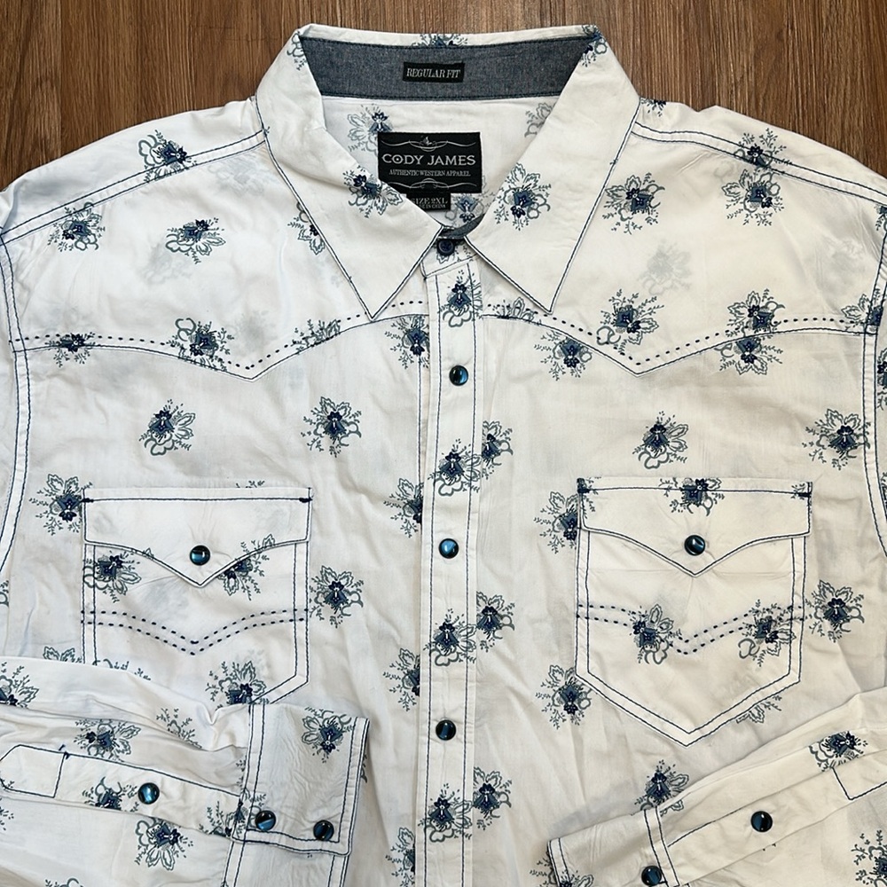 Cody James Pearl Snap Shirt - 2XL - Picture 3 of 5